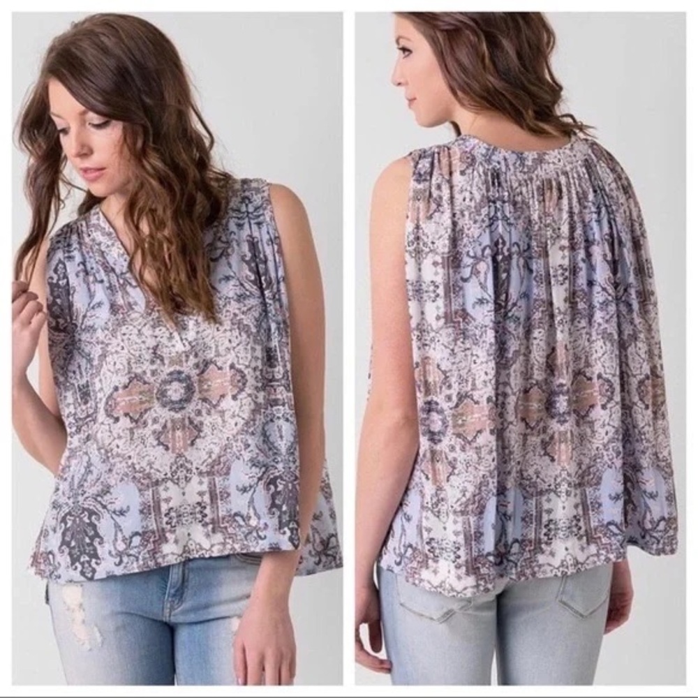 <3 Free People Sleeveless Boho Top